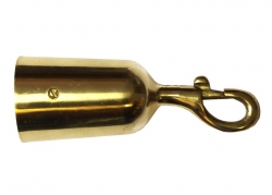 Koncovka na lano s karabinou zlatá 28mm