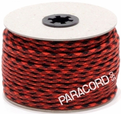 PARACORD 550 - padáková šňůra černo-oranžová