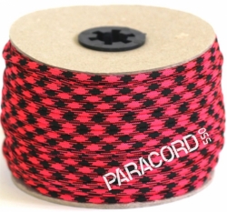 PARACORD 550 - padáková šňůra černo-rúžová