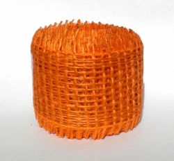 Jutový dekorační pásek oranžový