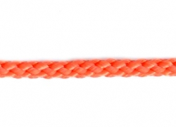 Pletená šňůra bez duše PPV 4mm, Barva oranžová