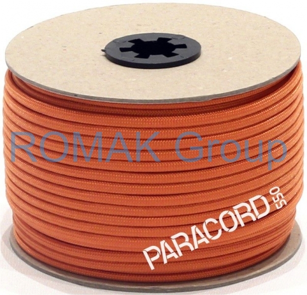PARACORD 550 - padáková šňůra mrkvová