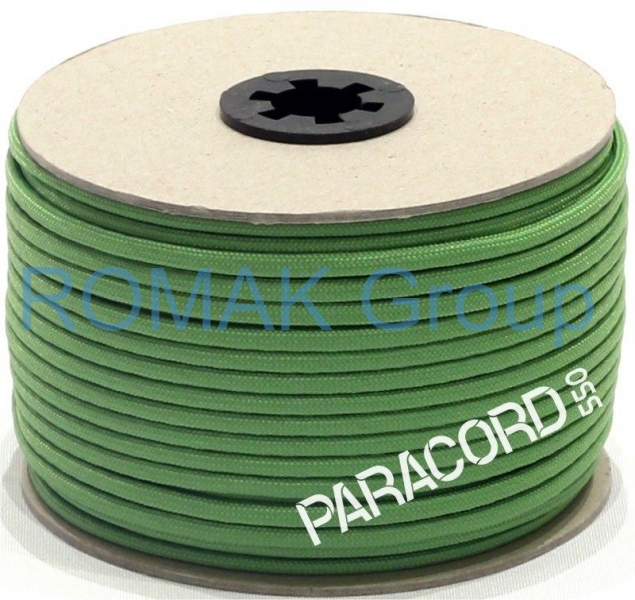 PARACORD 550 - padáková šňůra zelená golf