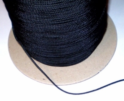 Šňůra PES pletená 1,5mm černá